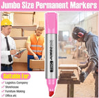 Fuutreo 10 Pack Jumbo Permanent Markers Bulk Large Chisel Tip Permanent Markers - Image 6