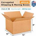 Medium Moving & Shipping Boxes 14x10x8 inches - Image 2
