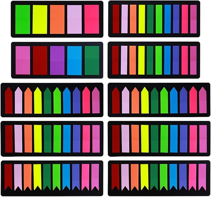 KICNIC Sticky Tabs 2250pcs, Self-Adhesive Book Tabs by KICNIC