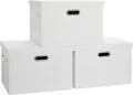 Graciadeco Large 17" 36 Quart Collapsible Stackable Storage Bins