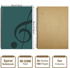 MAXCURY Blank Sheet Music Composition Manuscript Staff Paper Art Music Notebook - Image 2