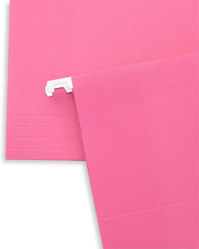 Blue Summit Supplies 25 Pink Hanging File Folders Letter Size, Reinforced - Image 5
