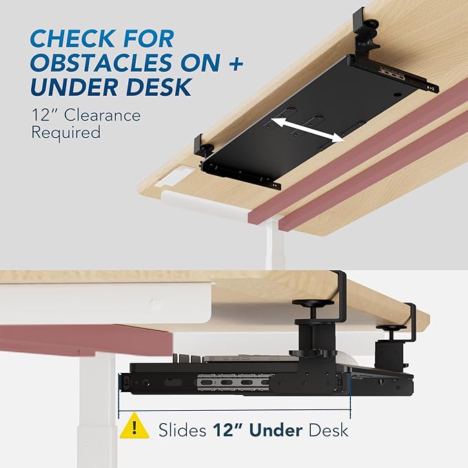 AX WABER Keyboard Tray Under Desk Pull Out - Image 6
