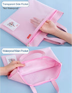 Pendancy Mesh Zipper Pouch 11x13.7 in, Large Double Pocket Waterproof File Bag - Image 4