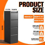 4 drawer file cabinet with lock,vertical filing storage shown in use