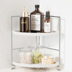 JANUS LiANG 2-Tier Corner Bathroom Countertop Organizer, Tiny Counter Corner by JANUSLiANG