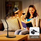 lifmira desk lamp with 2 usb charging ports showing dimensions