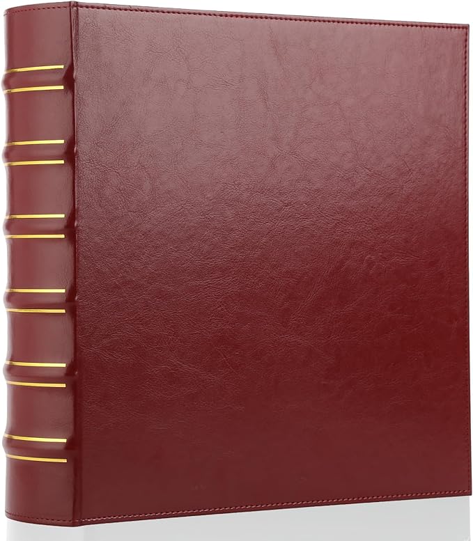 LETVPVOW Vintage Hardback 3 Ring Binder 2 Inch, Professional Leather Binder 3 by VintageLeather3RingBinder