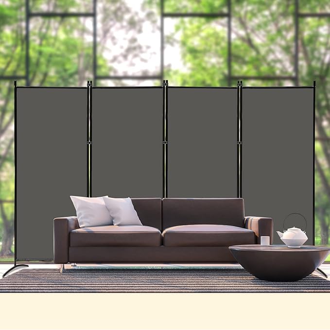 MAYOLIAH 4 Panel Privacy Screen Room Dividers 6FT Tall Portable Office Wall - Image 2