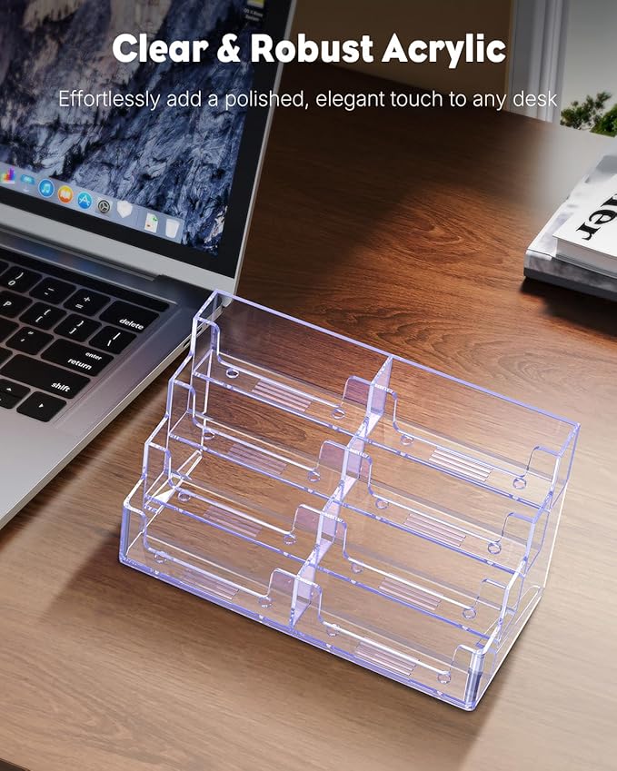 Uniclife 2 Pack Acrylic Business Card Holder - Image 5