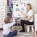 Max-officoo 40" x 28" Mobile Dry Erase Whiteboard Double-Sided White Boards on - Image 6