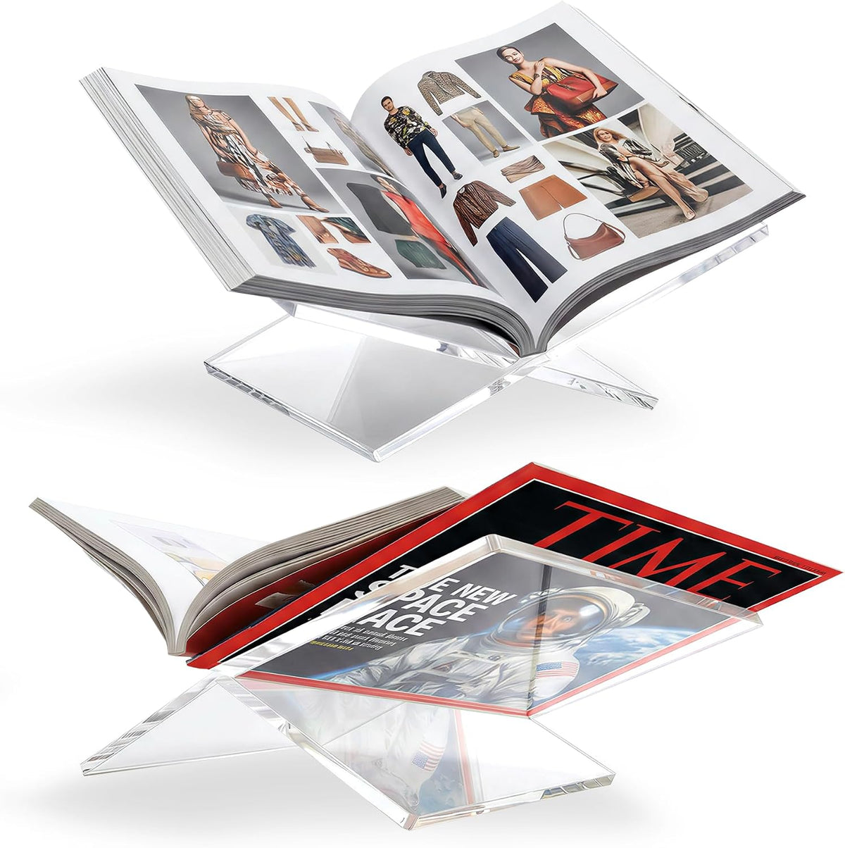 Acrylic Book Stand for Display, Large Book Holder 12.2"x9"x5.1&quot...
