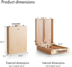 artify adjustable beechwood tabletop painting easel, wooden sketch shown in use