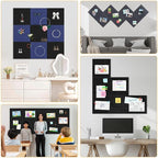 Smarpau Large Cork Board for Walls, 12 Pack Square Bulletin Board, Felt Wall - Image 5