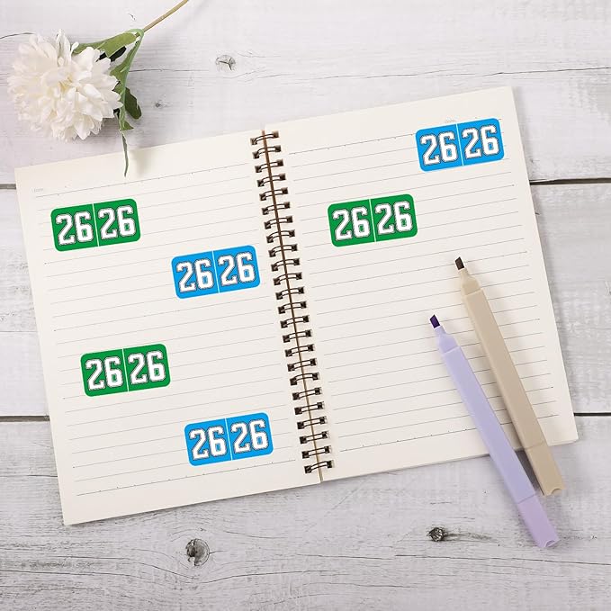 1000pcs 2026 Year Stickers, 3/4x1-1/2 Inch 26 Year Colored Self-Adhesive - Image 3