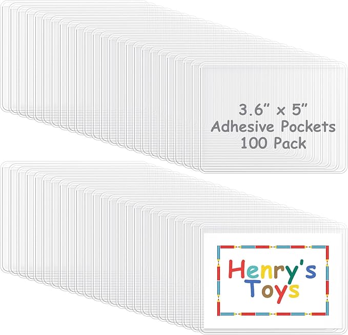 Jeyiour 100 Pcs Label Holders Adhesive Nameplate Pockets Storage Bin Labels by Jeyiour