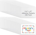 Jeyiour 100 Pcs Label Holders Adhesive Nameplate Pockets Storage Bin Labels by Jeyiour