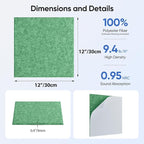 UNECHO 12 Pack 12" X 12" X 0.4" Acoustic Panels - Image 3