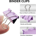 NEEWAY 100 Count Binder Clips Assorted Sizes, Paper Binder Clips, Metal Paper - Image 3