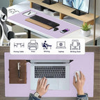 PU Leather Desk Pad Protector Gaming Mouse Pad Non Slip Desk Mat - Image 4