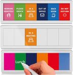 Office Door Signs with 6 Printed Status Options – Do Not Disturb, Out of Office by EliteSign