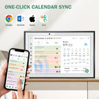 Digital Calendar Wall Touch Screen-Smart Electronic Photo Frame 10.1" | Interactive family planner, kids chore chart, Google auto-sync to-do lists, weekly meal prep, fridge schedules, daily habits