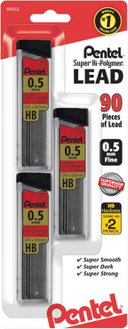 Pentel Super Hi-Polymer Lead Refills, 90 Pieces of Lead - Image 2