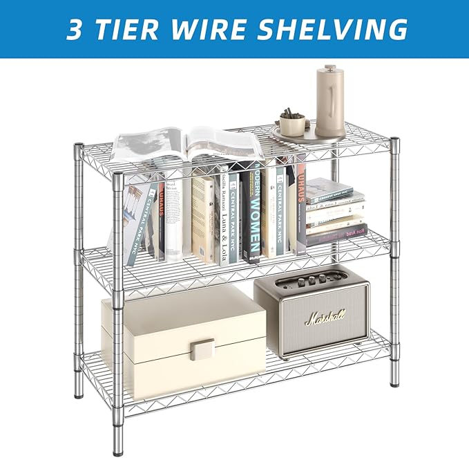 Guan River 3-Shelf Adjustable Metal Shelf Wire Shelving Storage Rack - Image 6