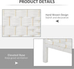 HOMCOM Room Divider, 4 Panel Folding Privacy Screen, 6FT Tall Portable Wicker - Image 5