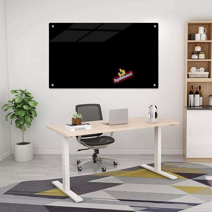 Magnetic Glass Dry Erase Board White Board Wall Mounted Whiteboard, Large - Image 6