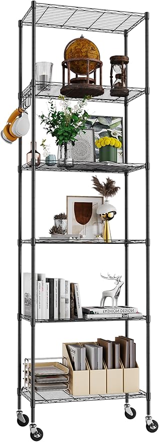 Himimi 6-Tier Storage Shelf Units, Adjustable Wire Shelving by Himimi