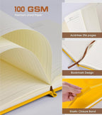 Biuwory Lined Journal Notebook for Women Men, 256 Pages A4 Large Hardcover - Image 4
