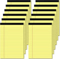 5" x 8" Yellow Legal Pads Writing Pads 12 Pack of Notepad 80gsm Paper Small by Nichela