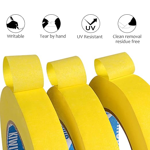 KIWIHUB Yellow Painters Tape, DIY Crafting, Decoration and School Projects - Image 3