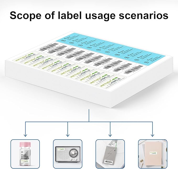 Methdic Address Labels 1" x 2-5/8" 900 Labels Sticker Paper - Image 4