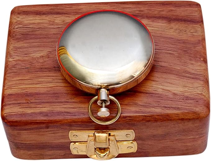 Bazross Brass Nautical Compass - Image 6