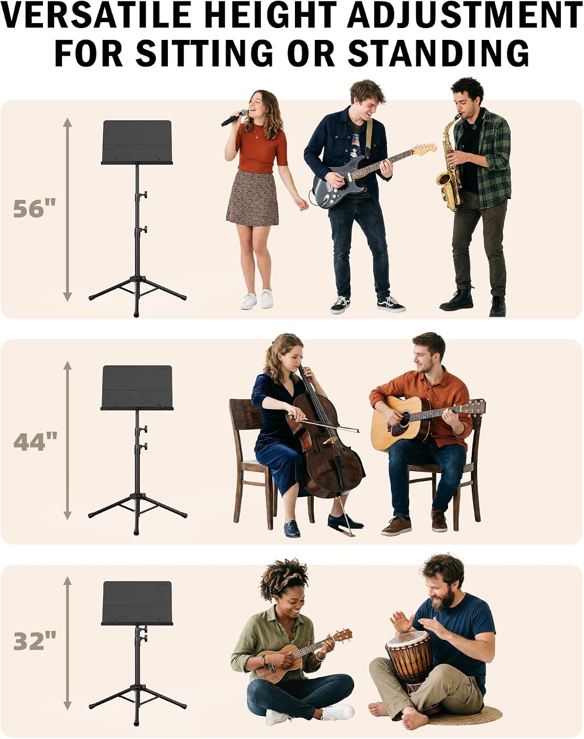 Vekkia Professional Portable Sheet Music Stand