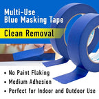 ABRO Blue Painters Tape 1.5 Inch Wide, 36mm x 55M, All Purpose Blue Tape - Image 5