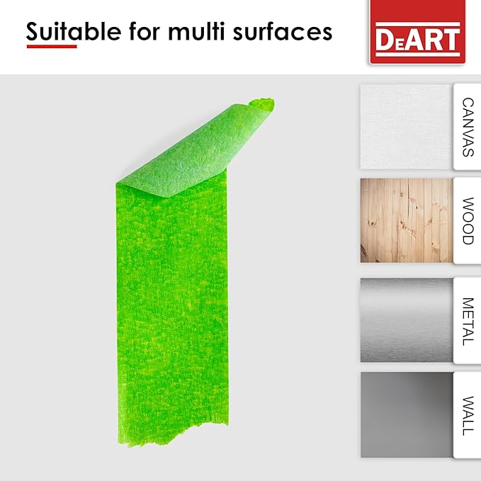 DEART 6 Pcs Colored Masking Tape, Extra Long 1008 Feet or 360 Feet x 1 Inch - Image 7