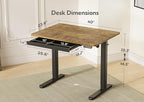 Claiks Standing Desk with Drawers, Electric Standing Desk Adjustable Height - Image 3