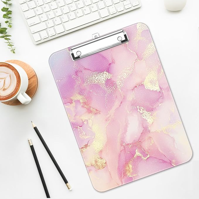 Luminzo Plastic Cute Clipboard Low-Profile Metal Clip, A4 Letter Size 9 x 12.5 - Image 7