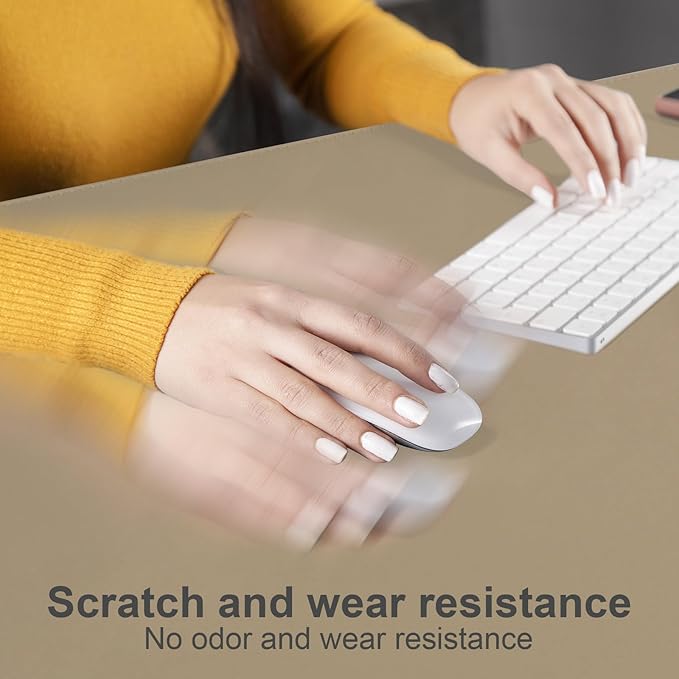 DAWNTREES Desk Mat Protector, PU Leather Desk Pad, Non Slip, Large Mouse Pad - Image 6