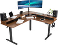 VIVO Electric 2-Tier Corner L-Shaped 63 x 55 inch Standing Desk, Height