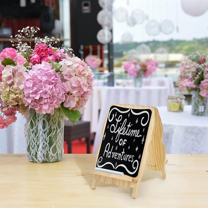 Tosnail 2 Pack Small Framed Tabletop Chalkboard Signs, 5 x 8 Inches - Image 6