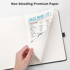 RETTACY Bullet Dotted Journal Notebook, 256 Pages, A5 Medium Size, Leather - Image 5
