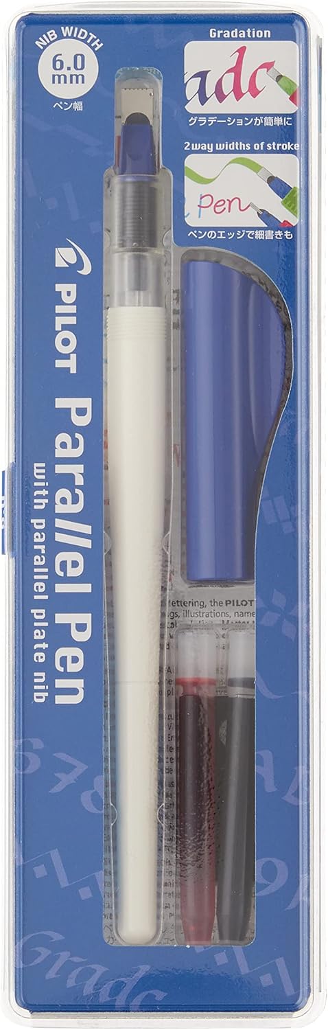 Pilot Parallel 4 Nib Calligraphy Pen Set, 1.5mm, 2.4mm, 3.8mm & 6.0mm Nib...