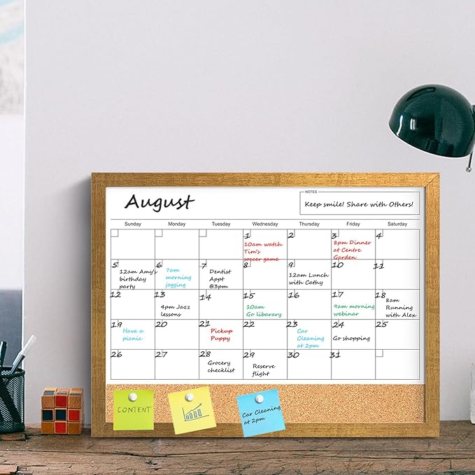 Calendar Whiteboard for Wall, 18x24 Inches White Board Calendar Dry Erase - Image 8