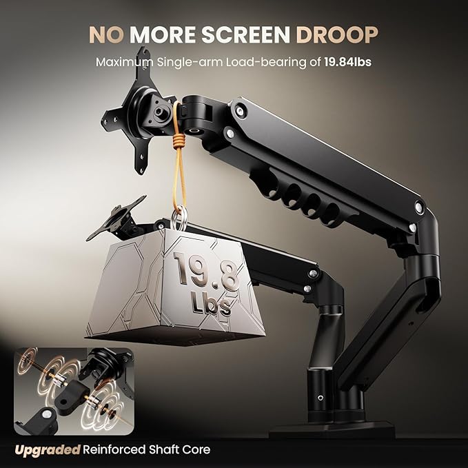 SIAGO Dual Monitor Stand, 15 to 32 Inch Monitor Arm, Adjustable Monitors Mount - Image 2