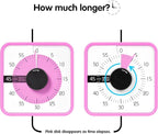 TWENTY5 SEVEN Countdown Timer 7.5 inch; 60 Minute 1 Hour Visual Timer – - Image 5