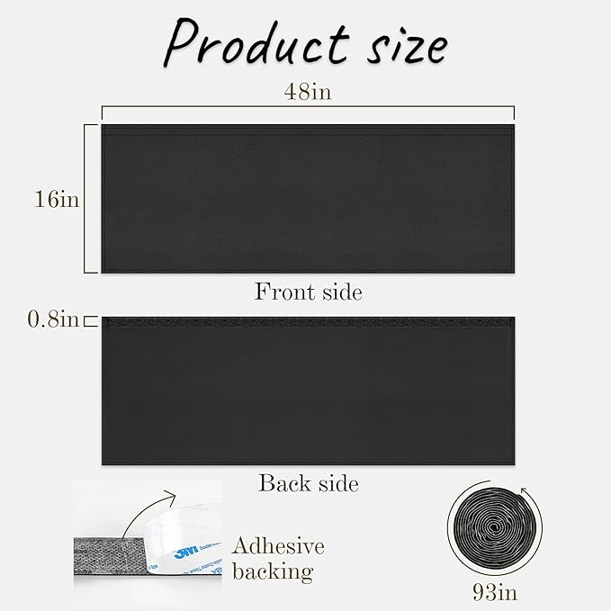 EcoBrisa 48" Under Desk Privacy Panel Self-Adhesive Modesty Panel Stand Up Desk - Image 3